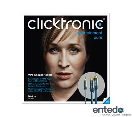 Verpackung: Clicktronic® Advanced Serie MP3-Adapterkabel 3,5 mm Klinken-Stecker 2 x Cinch-Stecker (RCA) 70665 70666 70667 70668 70669 70670 70671 70672 70673 70674 entedo