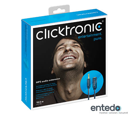 Verpackung: Clicktronic® Casual MP3 Audio-Verlängerung 3,5 mm Klinken-Stecker 70486 70487 70488 70489 entedo